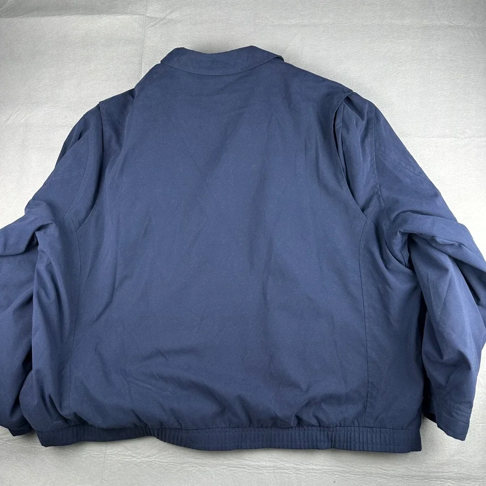 Polo Ralph Lauren Mens 2XB Big Navy Blue Bi-Swing Jacket Plaid Lined Zip Up